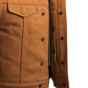 Chaleco de Motocicleta de Cuero Genuino Marrón Clásico sin Mangas para Hombre con Cierre Frontal Oculto, Estilo para Todas las Temporadas - Product Image 6