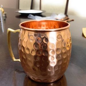 Juego de tazas de cobre para bebidas de atardecer en la isla, acabado martillado, tazas de metal duraderas, reutilizables, tazas de servir de primera calidad - Product Image 4