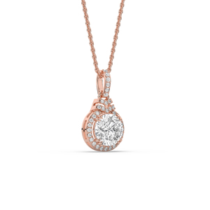 El Mejor Colgante de Diamante Cultivado en Laboratorio de 2 Quilates, Corte Redondo, Plata 925, Oro, Estilo Único, Ligero, Colgante de Compromiso para Mujer - Product Image 2