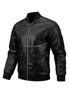 แจ็กเก็ตหนังแฟชั่นสำหรับผู้ชายเสื้อแจ็คเก็ตหนังสินค้าใหม่สไตล์2024โรงงานขายตรงสินค้ามาใหม่ - Product Image 4