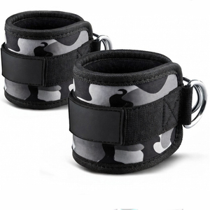 Correas de tobillo de neopreno de alta calidad y color personalizado para levantamiento de pesas y entrenamiento, talla grande, ajustables, transpirables y con soporte. - Product Image 1