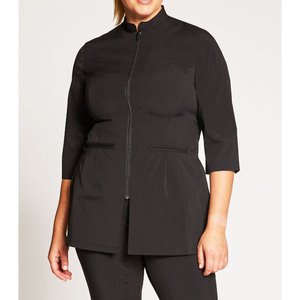 Blusa de Trabajo para Mujer, Estilo Túnica, Manga Corta, Uniforme para Esteticista, Terapeuta de Spa, Peluquería y Masajes - Product Image 2