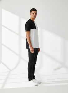 เสื้อยืดคอตตอนเจอร์ซีย์พรีเมียมสำหรับผู้ชาย - คอลเลคชั่นโลโก้ SQS ทรงบ็อกซี่ ใส่สบาย - Product Image 3