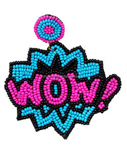 Boucles d'oreilles pendantes multicolores en perles pour le visage, style bohème tendance et original, pour soirée, cadeau - Product Image 4