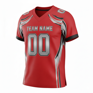 Ensemble de maillot et short de football américain personnalisé, sublimé, respirant, anti-UV, avec logo sur le devant, 100 % polyester - Product Image 5