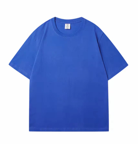 Camiseta de Manga Corta con Cuello Redondo para Mujer, Color Rojo Sólido, Corte Holgado, Informal, Tejido de Punto Jersey, Largo Regular, Transpirable, 100% Algodón - Product Image 1