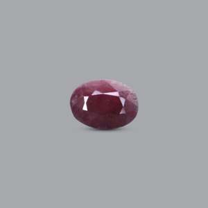 6.55 Carat Oval Cut Natural Indian Ruby Loose Gemstone for Fine Jewelry - Product Image 1