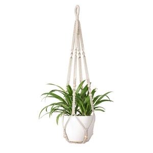 Handcrafted Mango Wood Macram-Style Hanging <b>Planter</b> Holder - Wholesale - Product Image 5