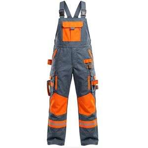 <b>Men's</b> High Visibility Work Coverall Bib Overalls Wholesale Customized Logo Reflective Hi Vis <b>Dungarees</b> For Online Sale - Product Image 1