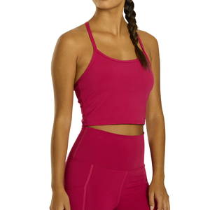 Top de Yoga para Mujer, Transpirable, Sin Mangas, Elástico, de Secado Rápido, Ropa Deportiva Activa, para Entrenamiento Físico, Cómodo, Conjunto Deportivo - Product Image 1