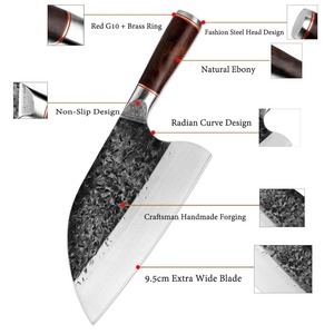 Custom Handmade Forged Carbon Steel Cleaver <b>Knife</b> Wood Handle Leather Sheath 8in 3.0mm Thick Blade Extra <b>Sharp</b> Modern - Product Image 5