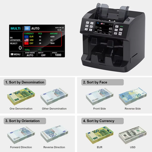 Compteur de billets P200 de qualité bancaire avec écran TFT et fonction d'impression intégrée, compteur de monnaie multi-devises pour billets de différentes coupures - Product Image 6