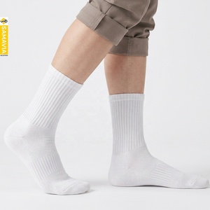 SAMAVIA Premium Athletic Crew <b>Socks</b> Knitted Solid Color 100% Polyester Sports <b>Running</b> Training Gym Yoga Comfortable Durable OEM - Product Image 4