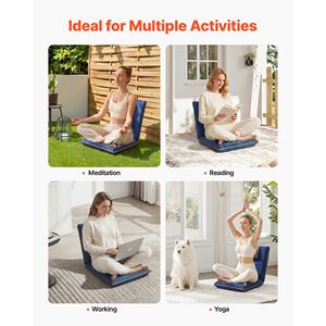 Adjustable 6 Positioining Metal Frame Recyclable Easy Carry Sturdy Gaming <b>Chair</b> <b>Back</b> <b>Support</b> Folding Floor <b>Chair</b> - Product Image 6