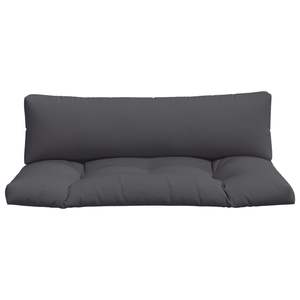 Lot de 2 coussins d'extérieur 100 % polyester anthracite, coussin de palette pour usage extérieur - Product Image 4