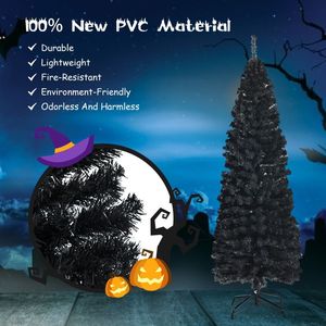 Albero di Natale Artificiale a Forma di Matita Non Illuminato, 1,8 Metri, con Supporto in Metallo per Decorazioni di Halloween - Product Image 5