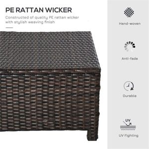 Tavolino da Caffè in Rattan, Elegante Arredo da Giardino per Vivere All'Aperto - Product Image 2
