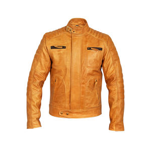 Blouson Bomber en Cuir Homme Moderne et Élégant, Couleur Personnalisable, Design Épais, Poignets Côtelés, Poches Zippées, Imperméable et Respirant - Product Image 6