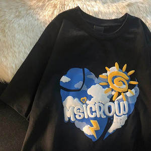 Camiseta de algodón 100% personalizada para hombre, de peso pesado, con estampado de marca, serigrafía, impresión en relieve y logotipo en stock. - Product Image 3