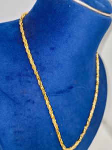 Cadena BaRFI FANCY de oro macizo de 22 quilates para hombres y mujeres, collar de eslabones de oro amarillo auténtico, joyería fina de uso diario, regalo unisex - Product Image 2