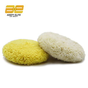 Almohadillas de Lana Amarillas de Doble Cara de 8 Pulgadas para Pulido de Autos, Almohadilla de Lana para Pulir con Rosca de 5/8 Pulgadas - Product Image 2