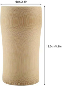 Gobelet à boire en bambou, design minimaliste, écologique, matériau naturel, 300 ml, fabriqué à la main au Vietnam, service OEM ODM - Product Image 3