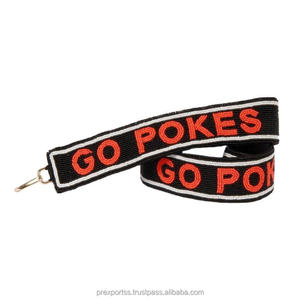 Go Pokes Correa ajustable Cinturón de hombro con cuentas hecho a mano Accesorio de bordado de moda cruzado de lujo - Product Image 1