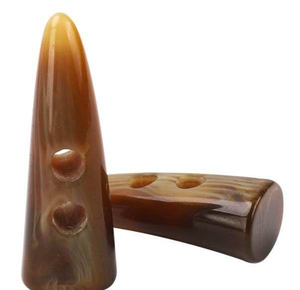 Custom Made 50mm Natural Style Horn Resin <b>Toggle</b> <b>Button</b> Fashionable 2-Holes Snap for Coat Pattern Metal Decoration Washable - Product Image 5