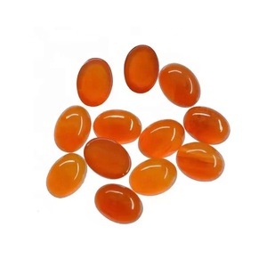 Cabochon ovale en forme de dôme en cornaline orange naturelle de 9mm 11mm bijoux en pierres précieuses en vrac polies du fabricant de gros - Product Image 3