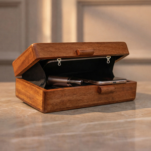 Pochette en bois à imprimé léopard, élégante, en bois naturel, pour femmes, pour occasions festives et mariages - Product Image 3