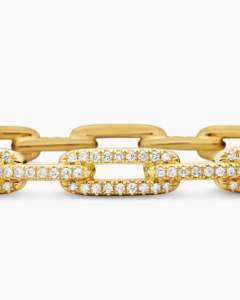 Pulsera de Plata con Diamantes de Laboratorio para Mujer, 3.50 Quilates, Color DEF, Corte Brillante, Chapada en Oro, Vala Brothers, 18 Gramos, Exportación a Granel - Product Image 4