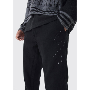 Men's High Quality 100% Polyester Eco-Friendly Flared <b>Trousers</b> Casual Lightweight <b>Elastic</b> Mid <b>Waist</b> Colored Flared <b>Trousers</b> - Product Image 4