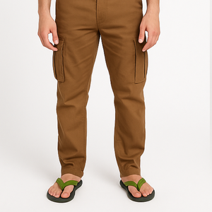 Pantalon cargo confortable – Coupe ajustée moderne avec tissu extensible durable, design fonctionnel multi-poches - Product Image 4