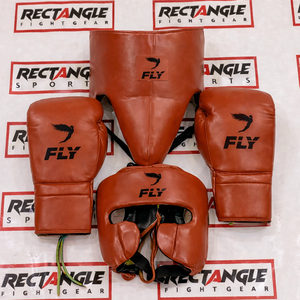 Brand New Leather Fly Training Sparring Set Custom Made Soft <b>Comfortable</b> Fly Kickboxing Gloves Latest Model Fly Boxing Sets - Product Image 1