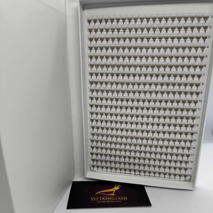 ถาดขนตาคุณภาพสูง XL XXL ฐานแหลม 3D-20D พัดขนตาสำเร็จรูป ความยาวผสม สีดำด้าน ต่อขนตา - Product Image 1