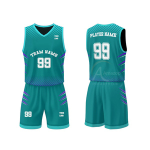 Uniforme de Baloncesto Personalizado de Primera Calidad, Manga Corta, Diseño Impreso, Transpirable, 100% Poliéster, Unisex, Adulto - Product Image 2