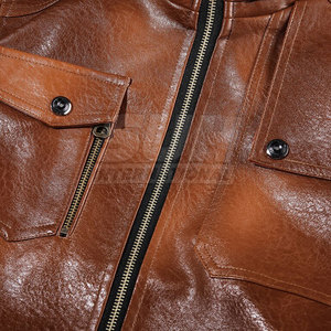 Chaqueta de Piel de Vaca para Hombre, Diseño Moderno, Precio Razonable, Calidad Premium, Superventas, Transpirable, Cuello Alto, Logotipo Frontal - Product Image 3