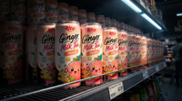 Rita Ginger Melkthee Perzik 325ml Geblikte Instant Melkthee Drank Verfrissende Zoete Fruitdrank Groothandel OEM ODM Private Label