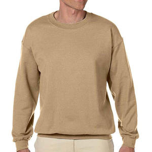 Sweat-shirts en coton de haute qualité pour hommes, coupe classique, col rond, en molleton uni, avec logo personnalisé en gros - Product Image 3