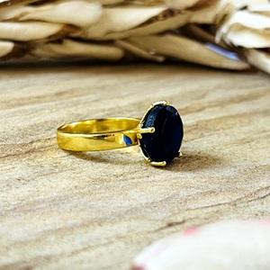 Hot Selling Boho <b>Statement</b> <b>Ring</b> Vintage Brass Jewelry Women 18k Gold Plated Minimalist Solitaire Engagement Wholesale/OEM/ODM - Product Image 3