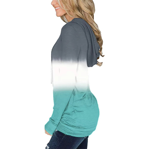 Solid Trader Premium Grade Cotton Blend Highly Breathable Vibrant Unique Pattern Daily Wear Top Women <b>Tie</b> <b>Dye</b> <b>Hoodie</b> - Product Image 3