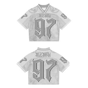 Camiseta Unisex de Manga Corta, Estilo Deportivo, Corte Holgado, 100% Poliéster, Malla Transpirable, Anti-Pilling, Estilo Vintage Casual - Product Image 3