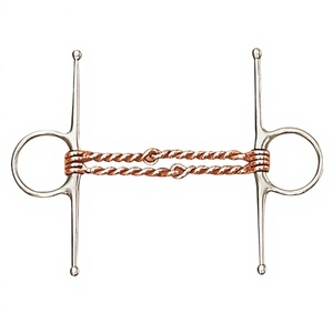 Copper Twisted Wire Full Cheek Horse Bit Stainless Steel Equestrian Riding Equipment by Riaz Jamal intel - Product Image 1