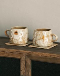 Vintage Ceramic Mug Heat-Resistant Dishwasher Microwave Safe Leaf Pattern <b>Large</b> Capacity Coffee <b>Tea</b> <b>Cup</b> for Household Office - Product Image 1