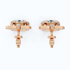 14K Solid Gold Oval Cut Lab Grown Diamond <b>Bow</b> Stud Earrings 1.50 TCW IGI Certified Luxury Bridal Wedding Party <b>Gift</b> Jewelry - Product Image 4