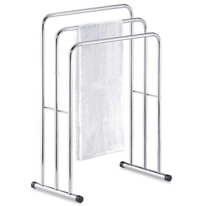 Toallero de Pie Moderno de Acero Inoxidable Cromado Pulido, Organizador de Toallas para Baño, Uso Doméstico y Hotelero - Product Image 1