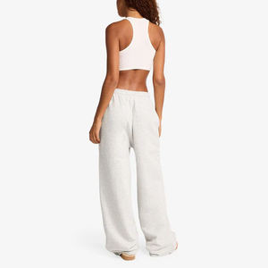 Nouveau pantalon de jogging Nesta Sports personnalisé pour femme en molleton 100 % coton, coupe ample et large, style athleisure, décontracté, uni et doux - Product Image 6