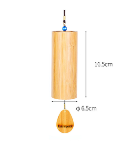Piccoli campanelli a vento di bambù fatti a mano <span class=keywords><strong>fagotto</strong></span> decorazioni in legno calmante toni profondi naturali bel <span class=keywords><strong>suono</strong></span> per uso domestico regalo - Product Image 3