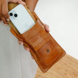 Nuevo bolso de barra cruzada móvil turquesa de cuero con pelo occidental hecho a mano, bolso de teléfono occidental de cuero genuino personalizado para mujer - Product Image 6