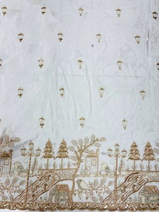<b>Top</b> Selling Natural Crepe Silk Fabric Heavy Beads <b>Sequins</b> Hand Embroidery for Bridal and <b>Party</b> Wear Available at Factory Price - Product Image 5
